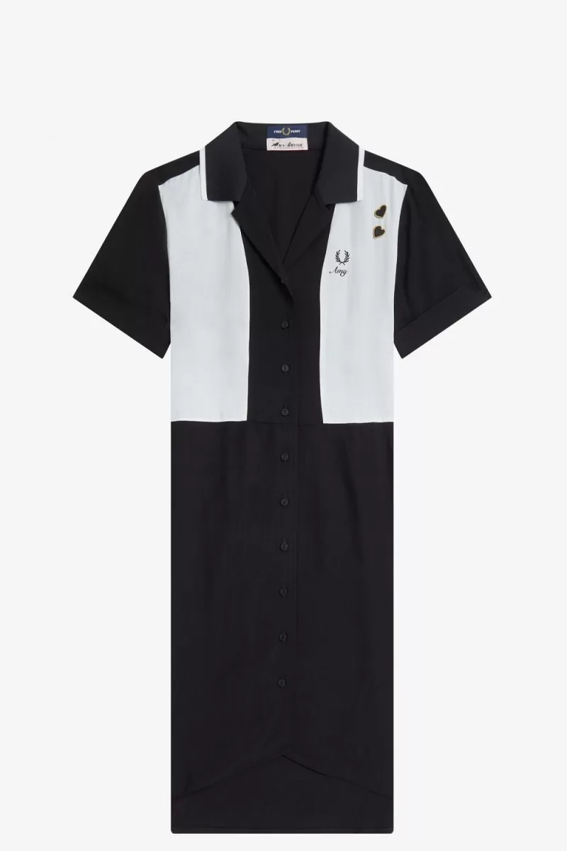 Fred Perry Bowling Shirt Women’s Dress Black | ZJXSO2178 Fred Perry Bowling Shirt Women’s Dress Black | ZJXSO2178