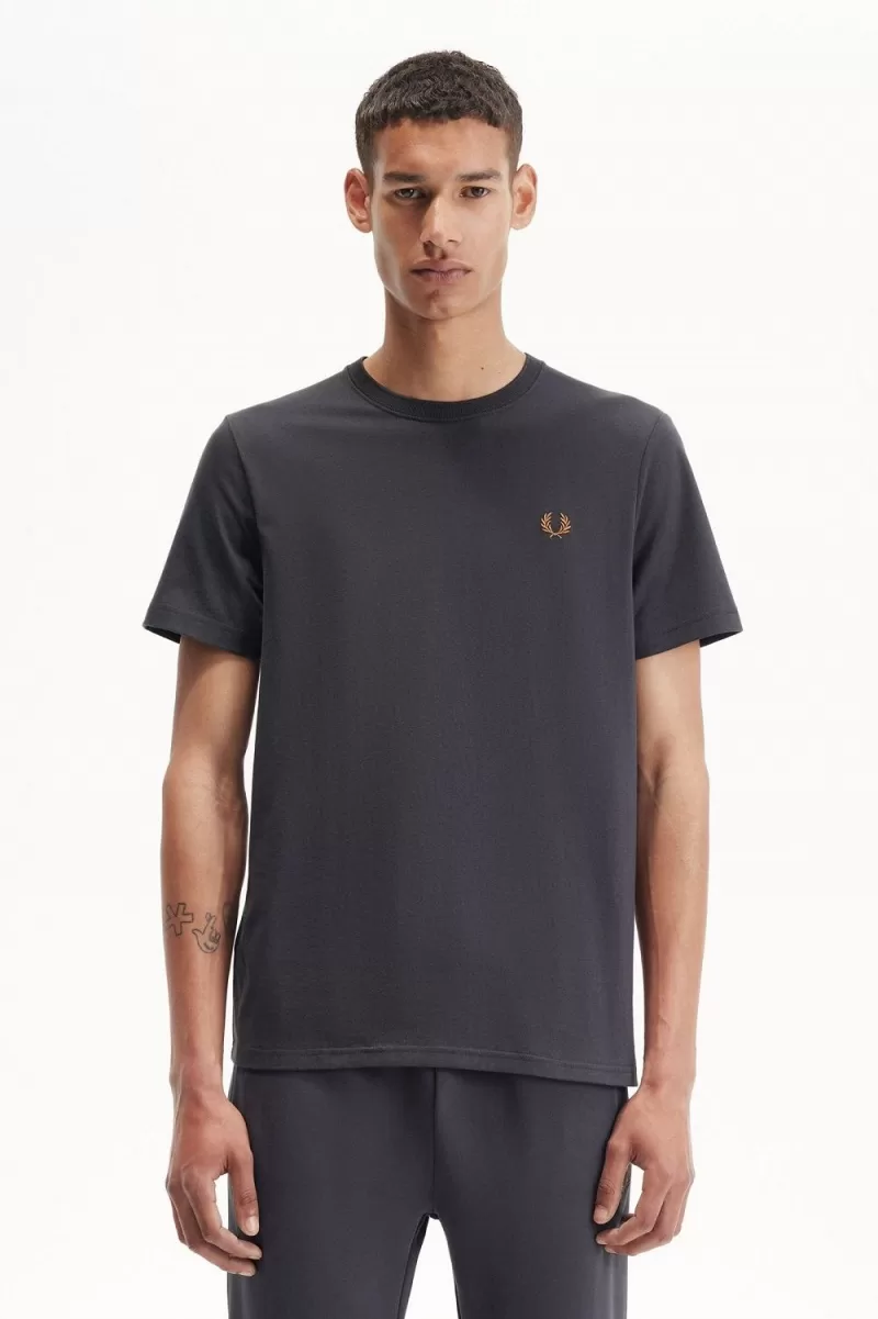 Fred Perry Crew Neck Men’s T-Shirt Anchor Grey Dark Coffee | QZWRM5604 Fred Perry Crew Neck Men’s T-Shirt Anchor Grey Dark Coffee | QZWRM5604