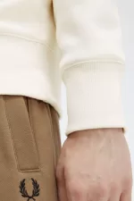 Fred Perry Embroidered Hooded Men’s Sweatshirts Beige | ICTMO4237