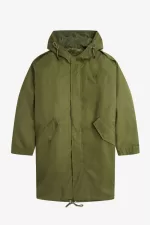Fred Perry Faux Fur Lined Men’s Parka Parka Green | UFOHL1593