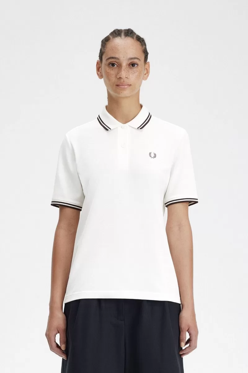 Fred Perry G3600 Women’s Shirt Snow White Dark Red | NGMYX2509 Fred Perry G3600 Women’s Shirt Snow White Dark Red | NGMYX2509