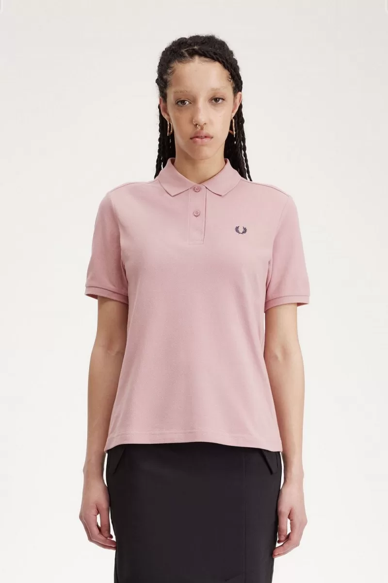 Fred Perry G6000 Women’s Shirt Dusty Rose Pink French Navy | LXMTU9285 Fred Perry G6000 Women’s Shirt Dusty Rose Pink French Navy | LXMTU9285