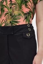 Fred Perry High Waist Women’s Pants Black | LCRNO4583
