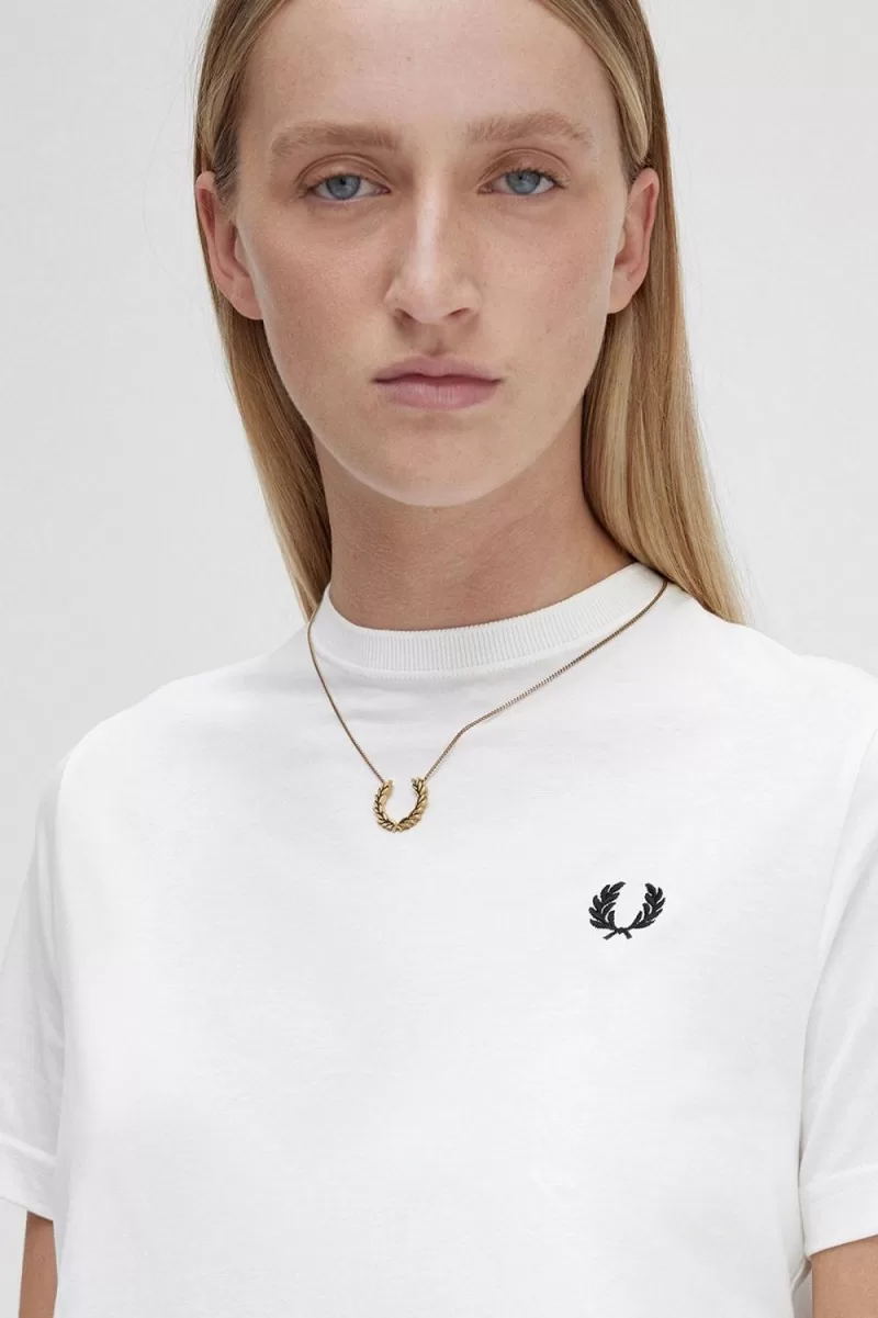 Fred Perry Laurel Wreath Necklace Womens Jewellery Gold ETUHF3520 - Fred Perry Laurel Wreath Necklace Women's Jewellery Gold | ETUHF3520