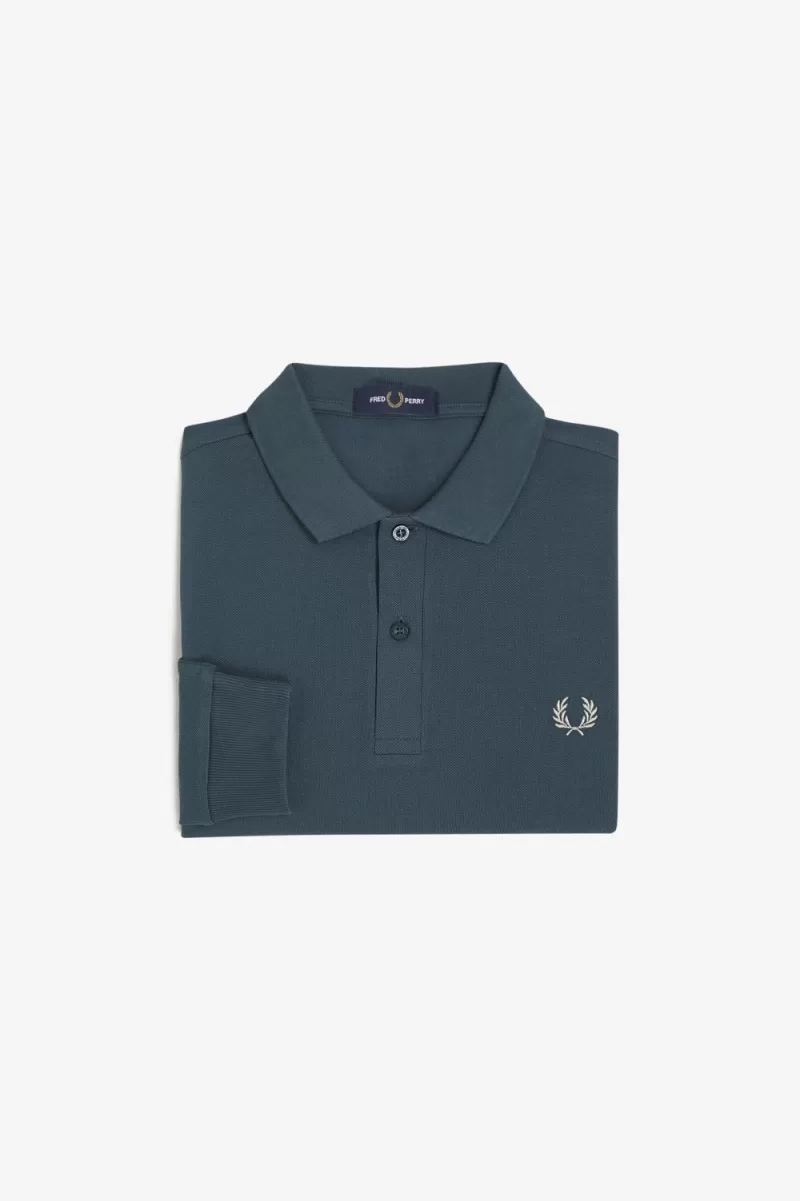 Fred Perry M6006 Mens Shirt Petrol Blue IWOZC4809 - Fred Perry M6006 Men's Shirt Petrol Blue | IWOZC4809
