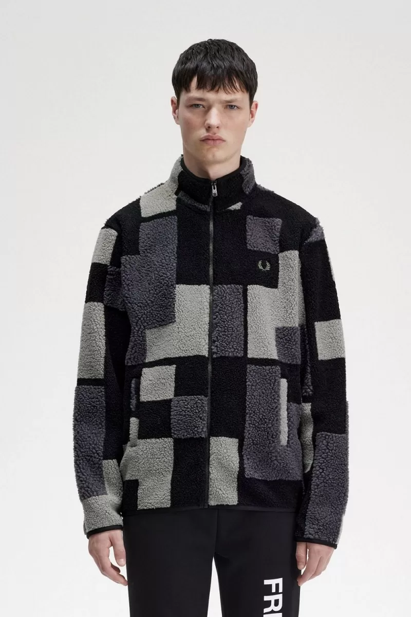 Fred Perry Pixel Borg Fleece Men’s Sweatshirts Black | HWZDB5381 Fred Perry Pixel Borg Fleece Men’s Sweatshirts Black | HWZDB5381