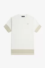 Fred Perry Sheer Trim Piqué Women’s T-Shirt Snow White | IXGZW5960