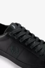 Fred Perry Spencer Men’s Tennis Shoes Black Night Green | VQTPY8024