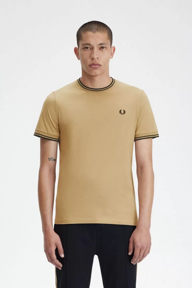 Fred Perry Twin Tipped Men’s T-Shirt Green Black | XZPSQ0459 Fred Perry Twin Tipped Men’s T-Shirt Green Black | XZPSQ0459