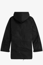 Fred Perry Waxed Cotton Men’s Parka Black | SCOID8041