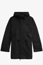 Fred Perry Waxed Cotton Men’s Parka Black | SCOID8041